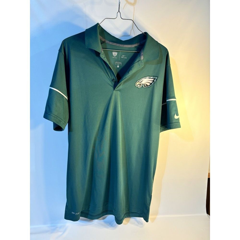 Philadelphia Eagles NFL Equipment  Golf Polo Nike Dri Fit Men's Size L Large
